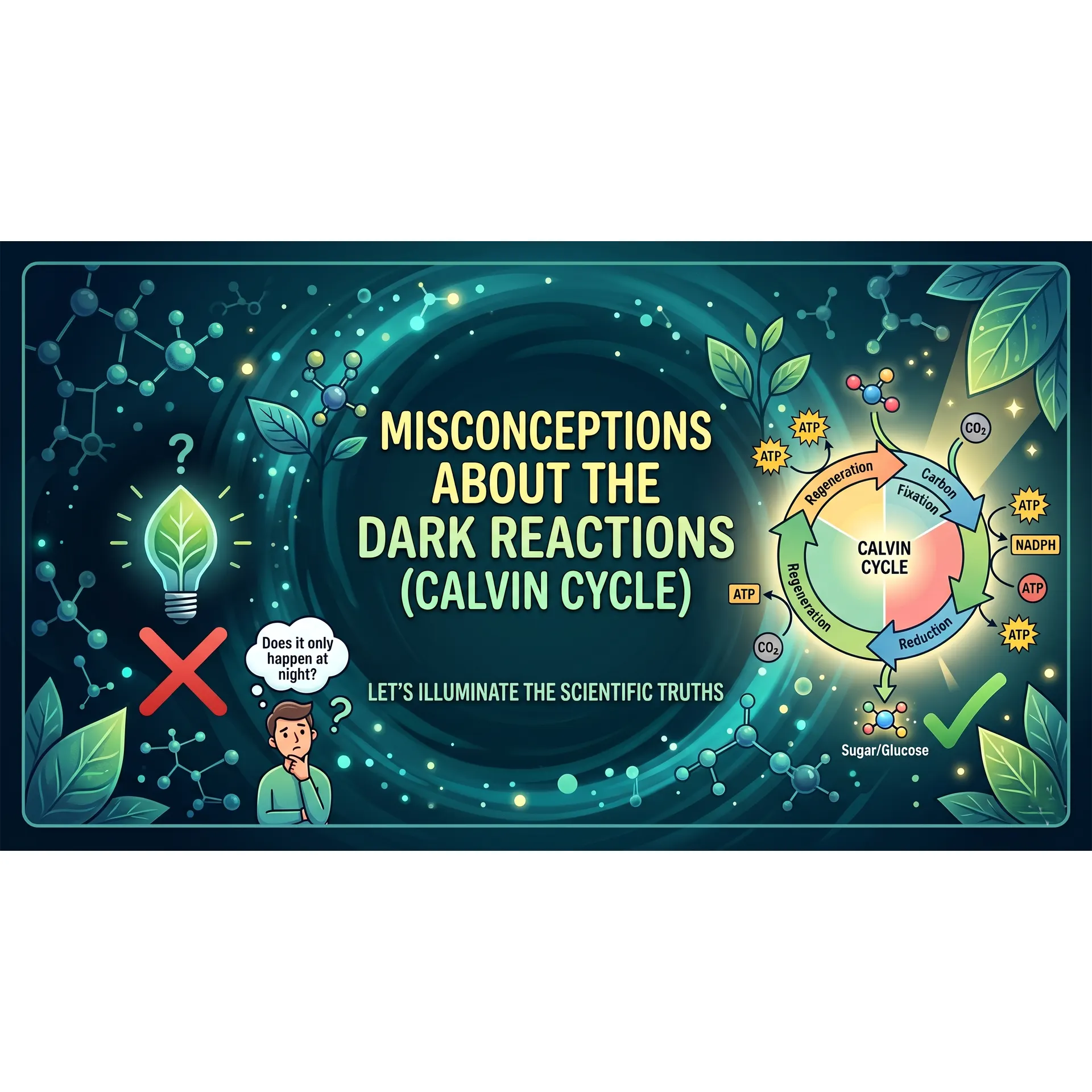 Misconceptions About the Dark Reaction of Photosynthesis (The Calvin Cycle) kapak görseli