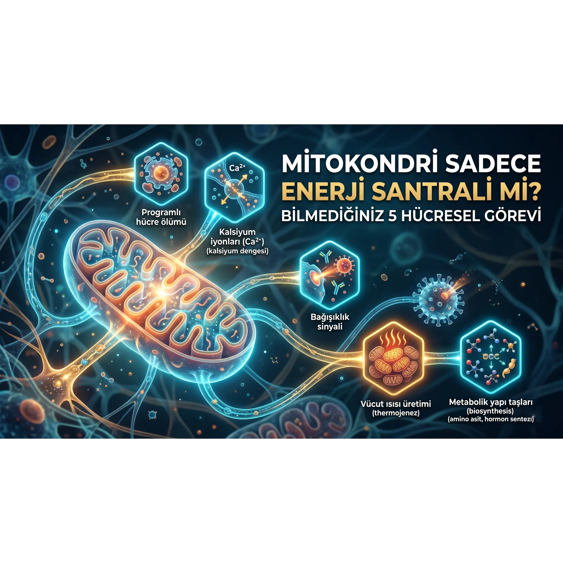 Mitokondri Sadece Enerji Santrali mi? Bilmediğiniz 5 Hücresel Görevi görseli
